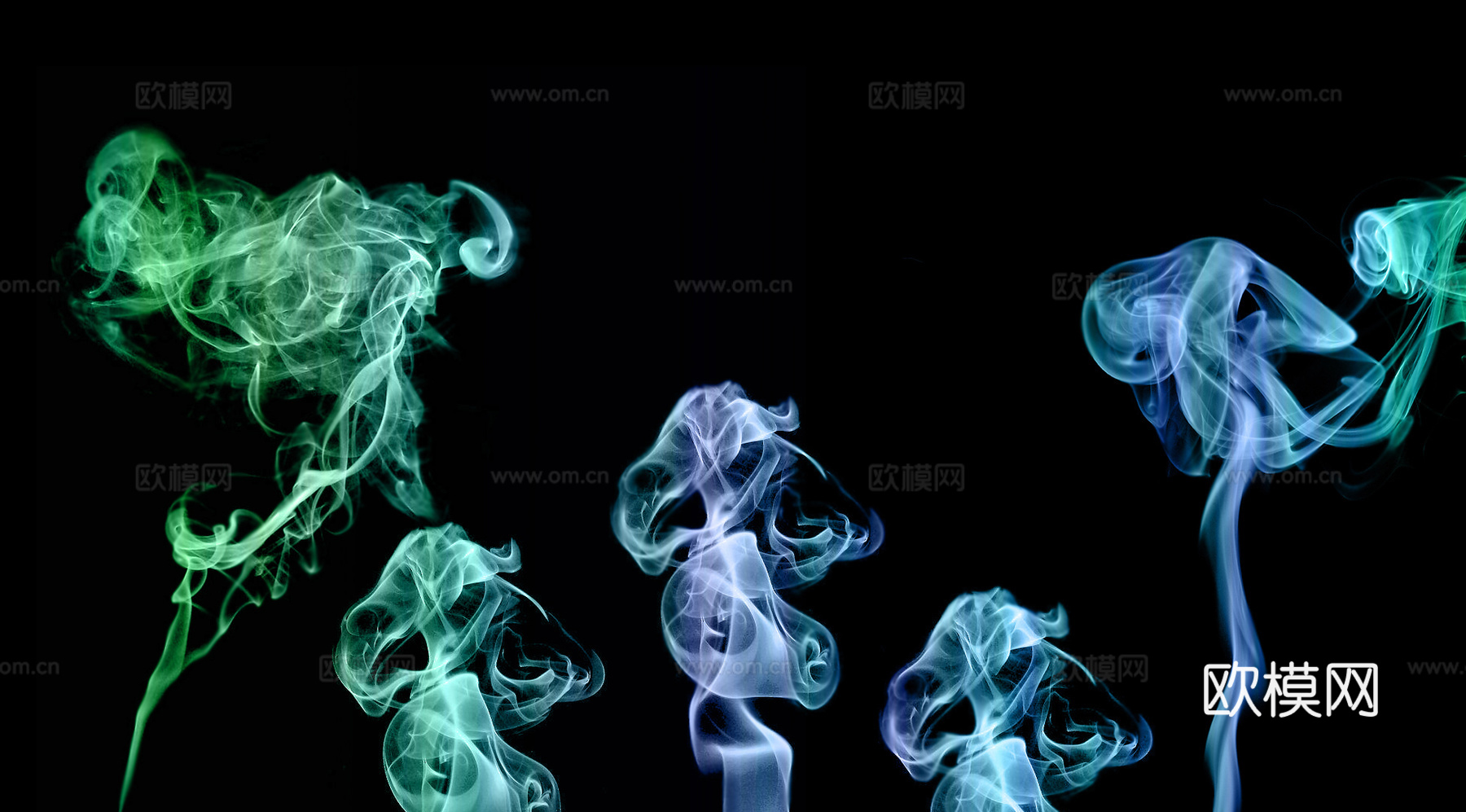 彩色抽象烟雾 LED科技屏幕背景贴图