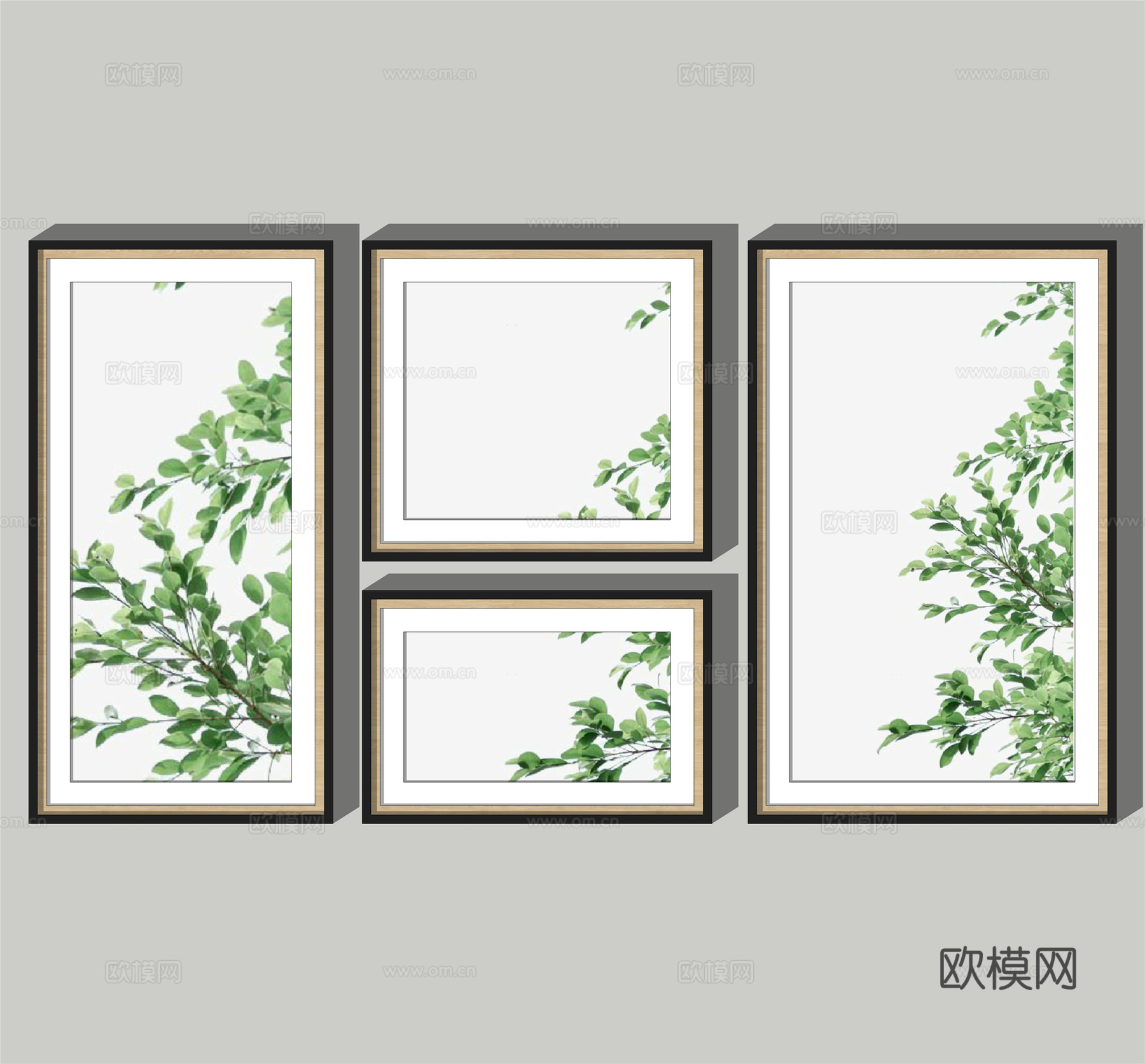 北欧装饰挂画su模型下载