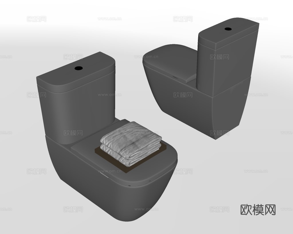 现代抽水马桶su模型下载下载（渲染图2）