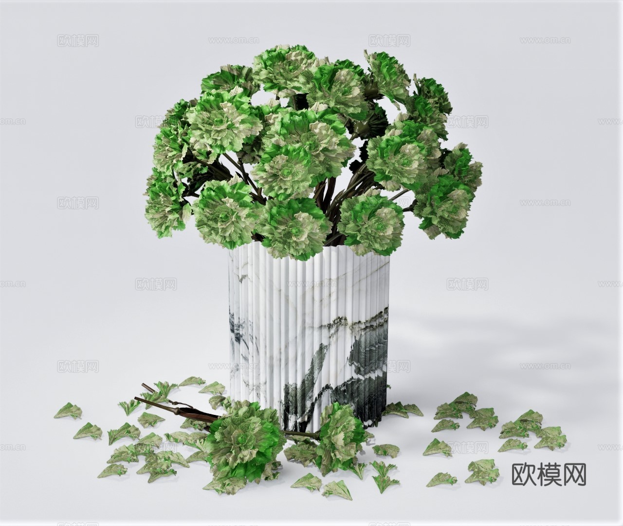 现代绿植盆栽su模型下载