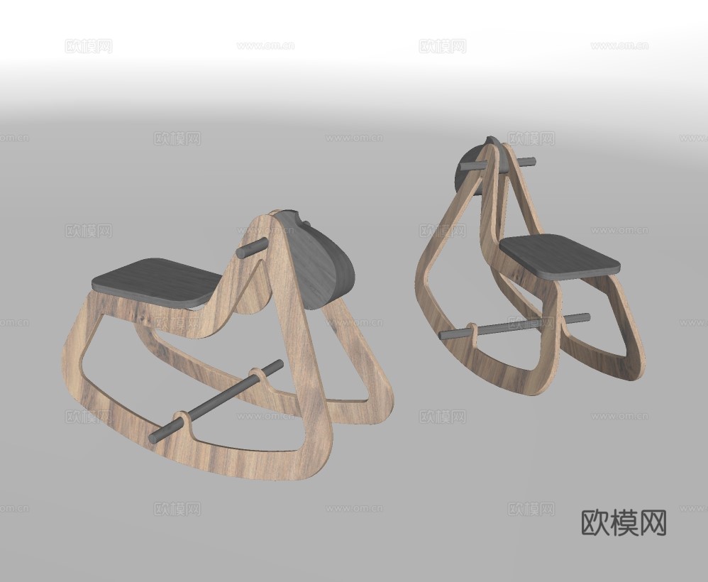 现代木马玩具su模型下载