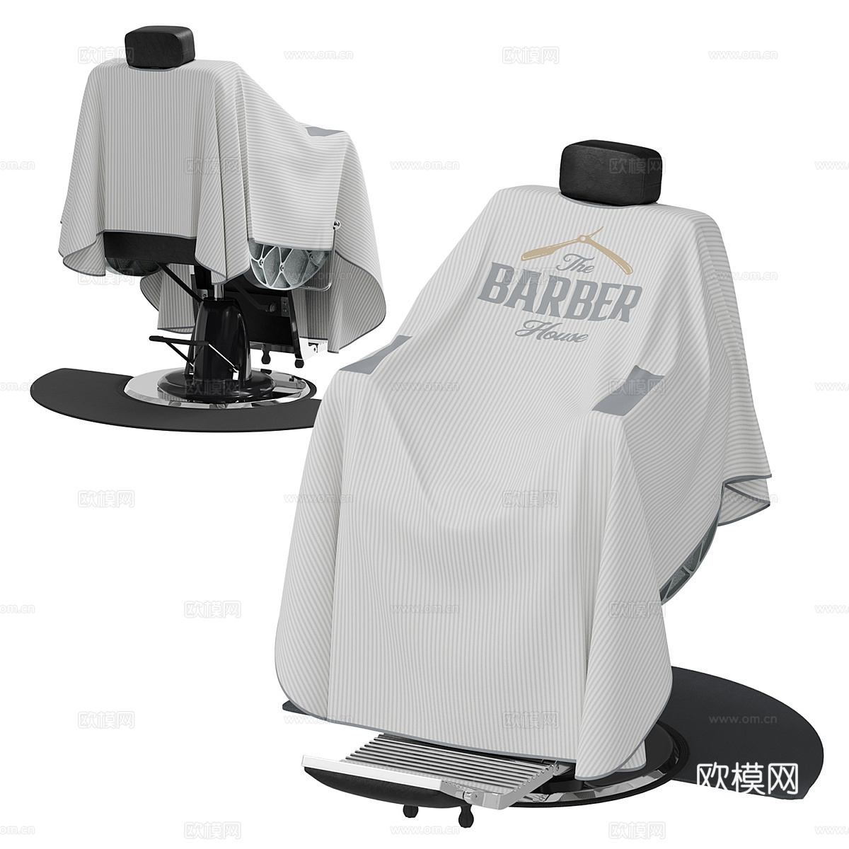 现代理发器材套装3d模型