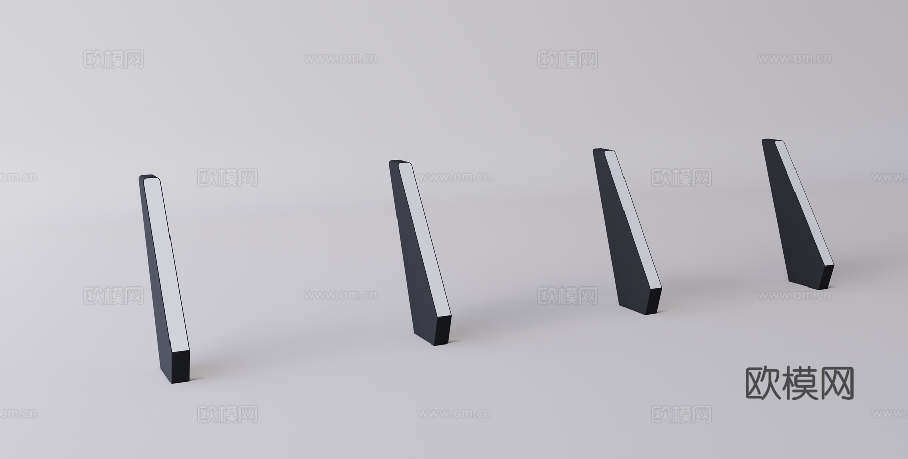 现代路障车挡su模型下载
