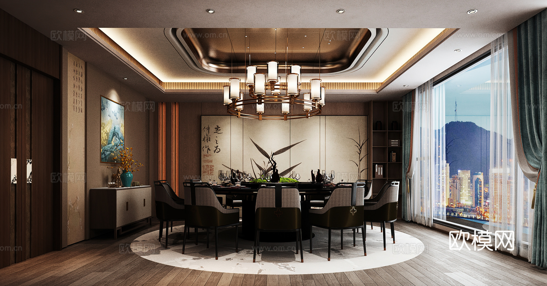 包厢 包间 餐厅包厢 餐饮包间 餐饮包房3d模型