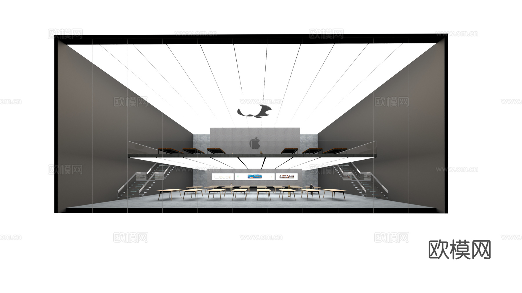 现代AppleStore苹果手机专卖店su模型下载