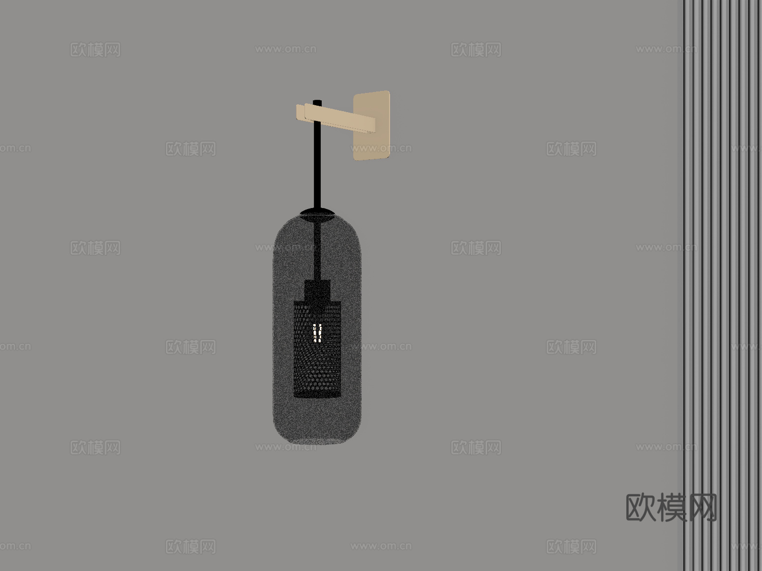 08壁灯 现代壁灯su模型