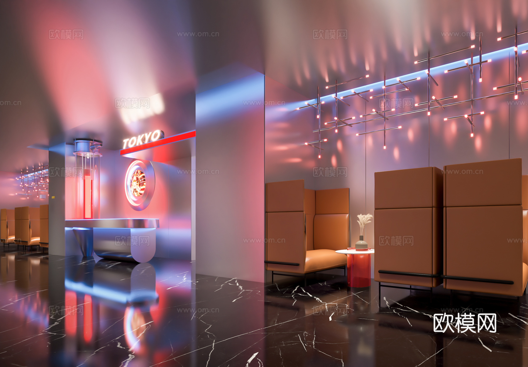 KTV前台3d模型