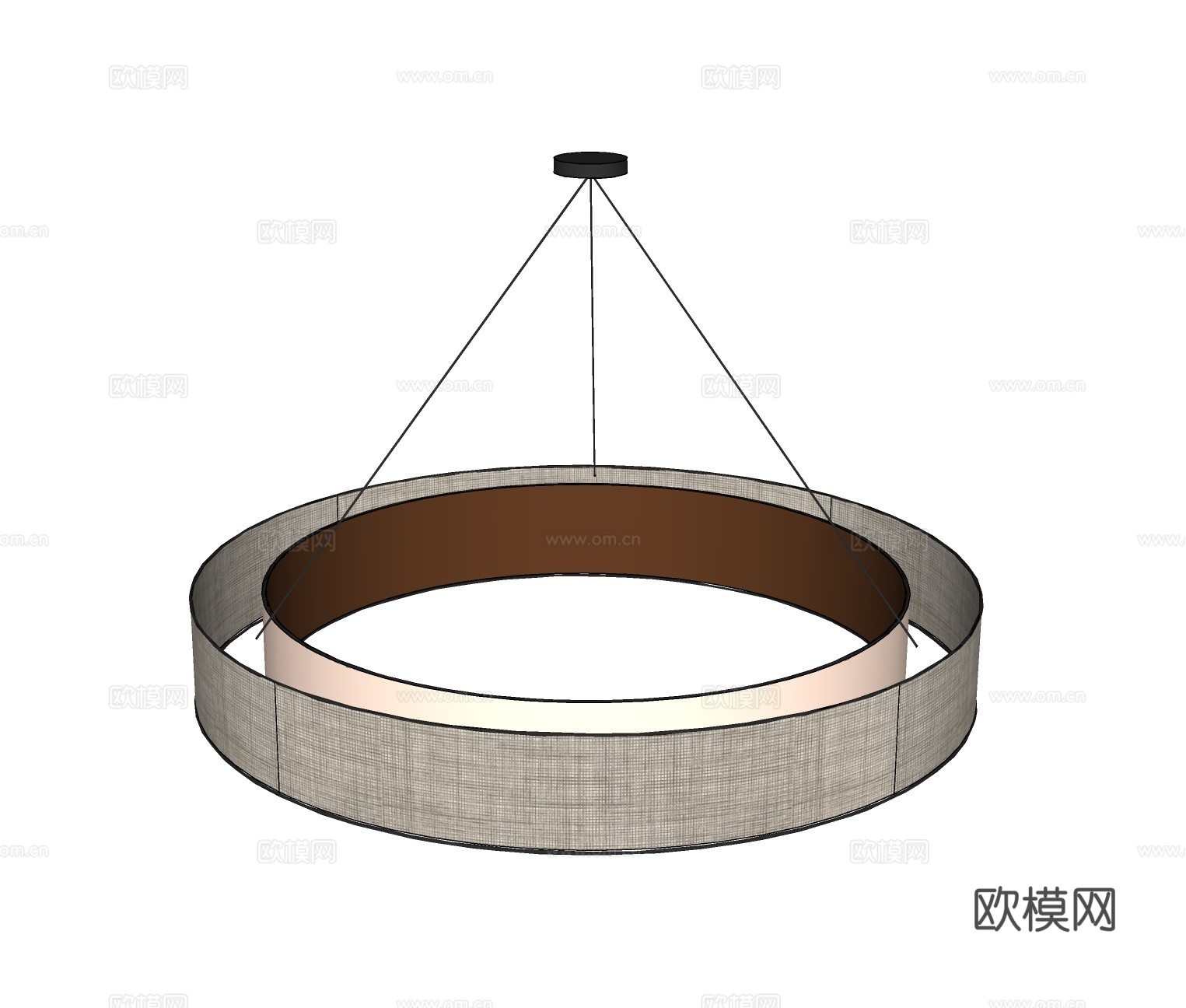 现代环形吊灯su模型下载