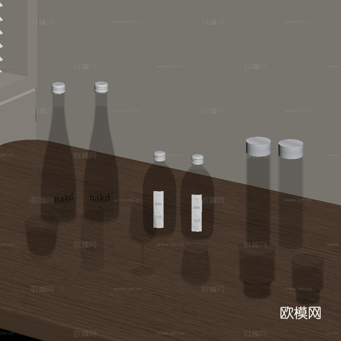 022现代水瓶 水杯 玻璃杯(2018)su模型