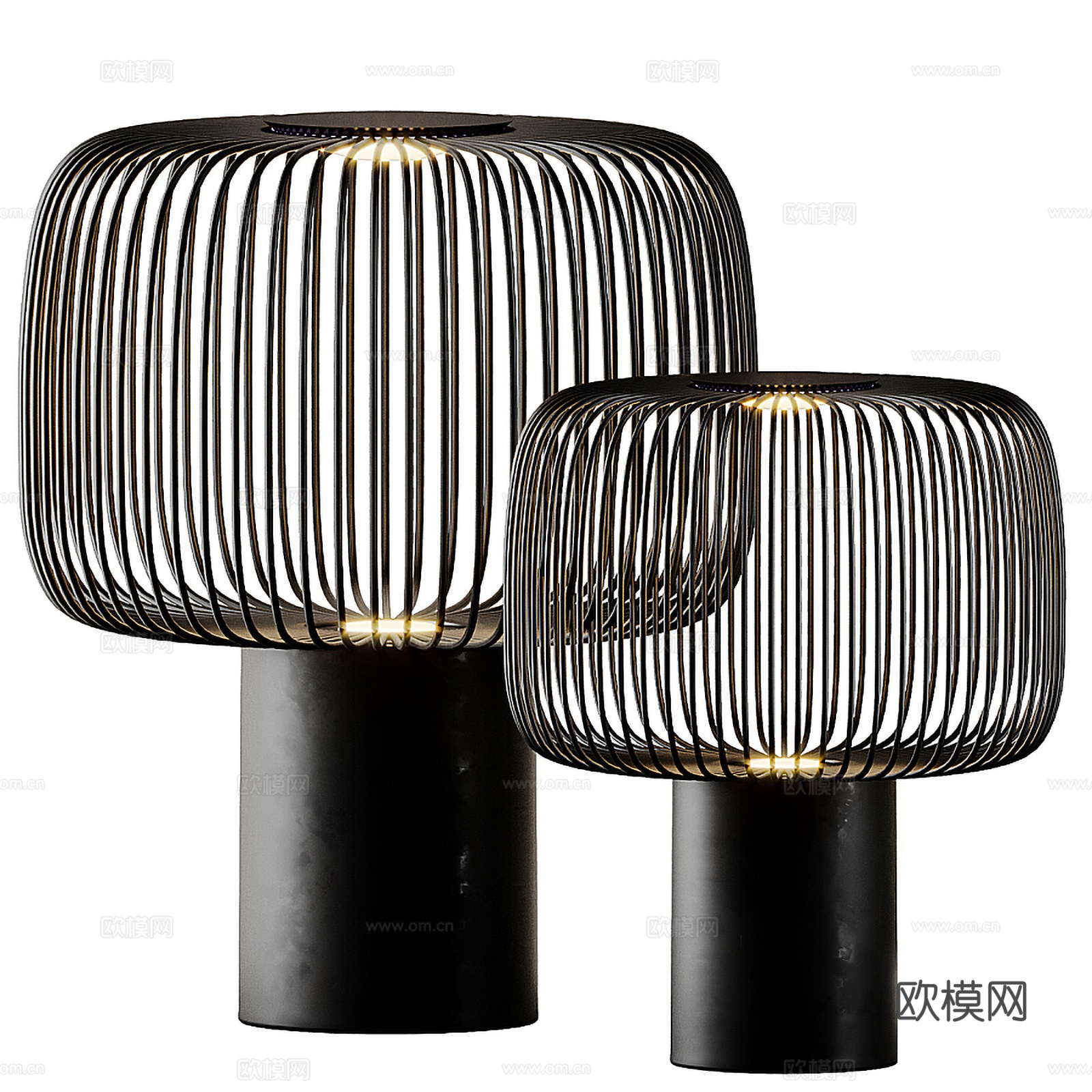 现代金属台灯su模型下载