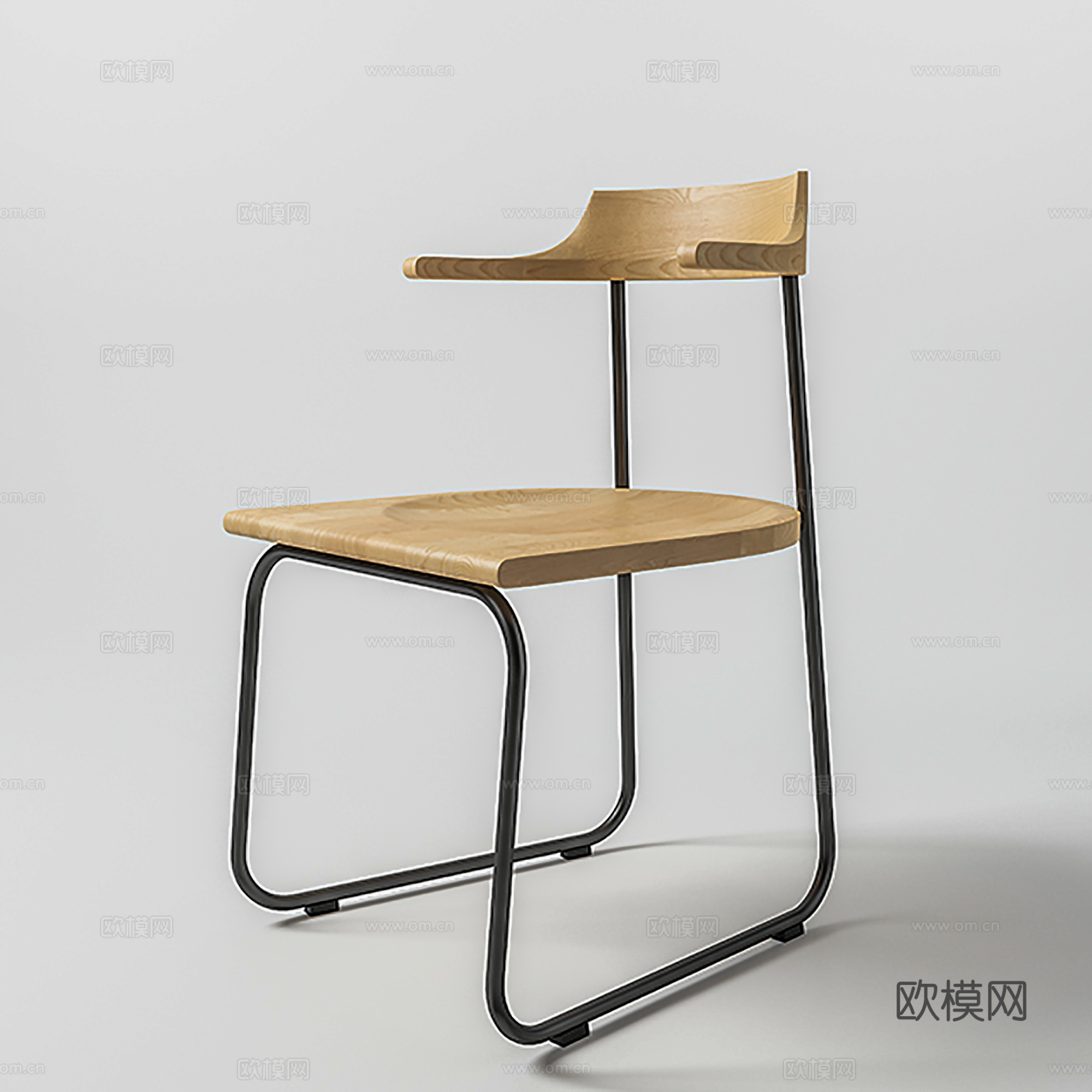 现代休闲椅 铁艺椅 餐椅 单椅3d模型