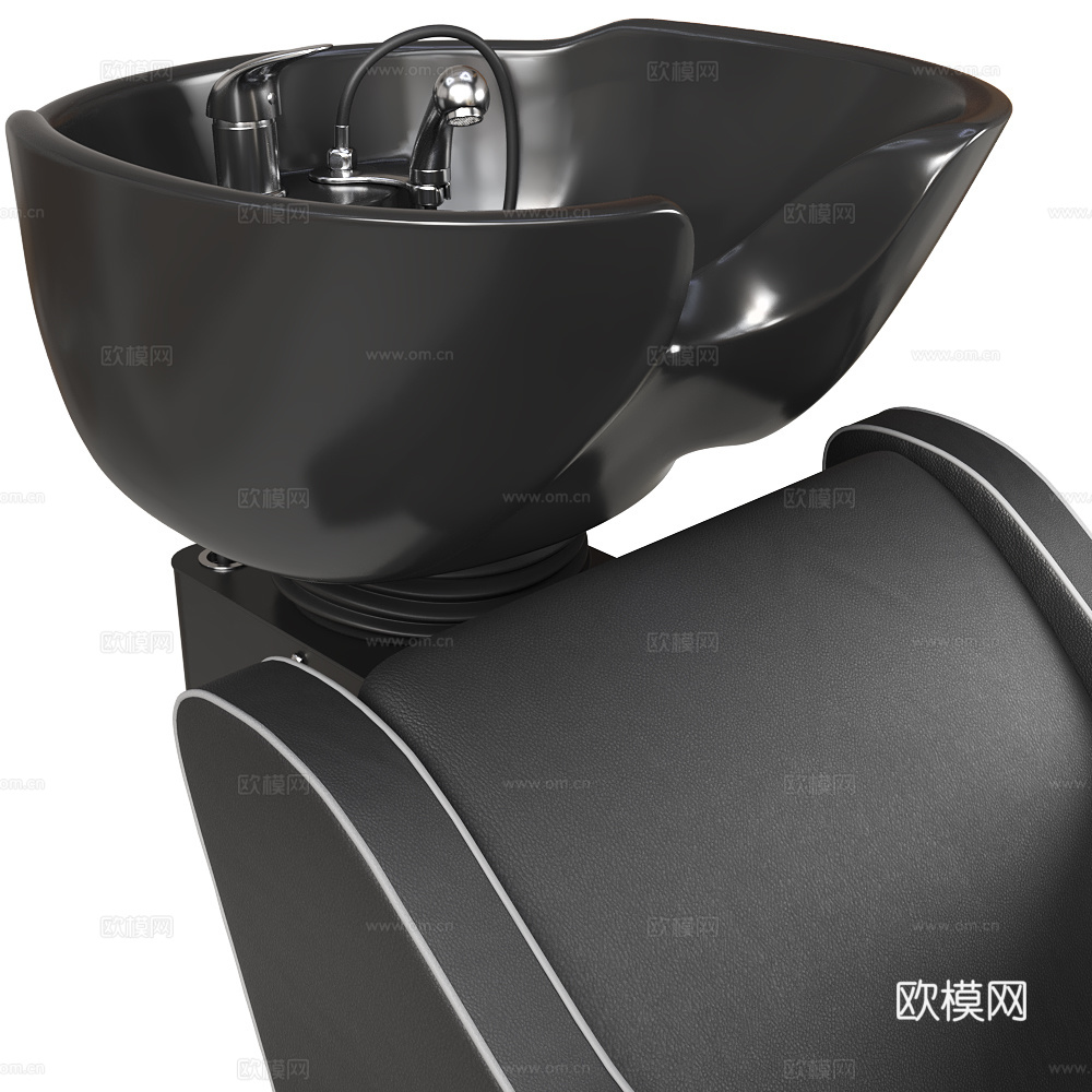 现代皮革洗发椅3d模型