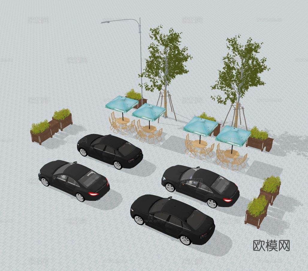 现代轿车汽车su模型下载