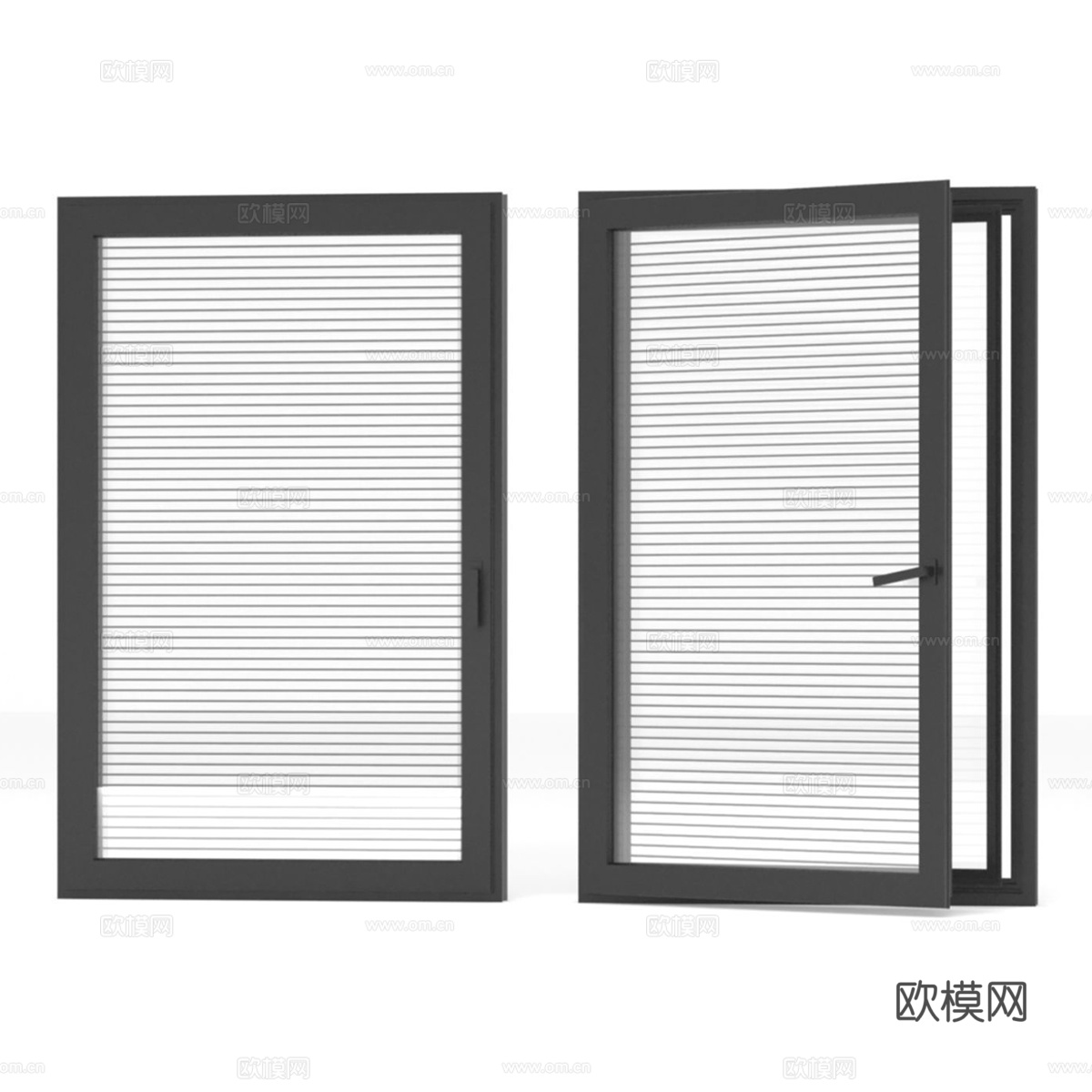 现代意式百叶窗3d模型