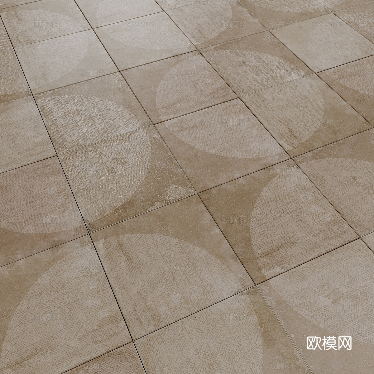 新中式瓷砖 花砖 仿古砖3d模型