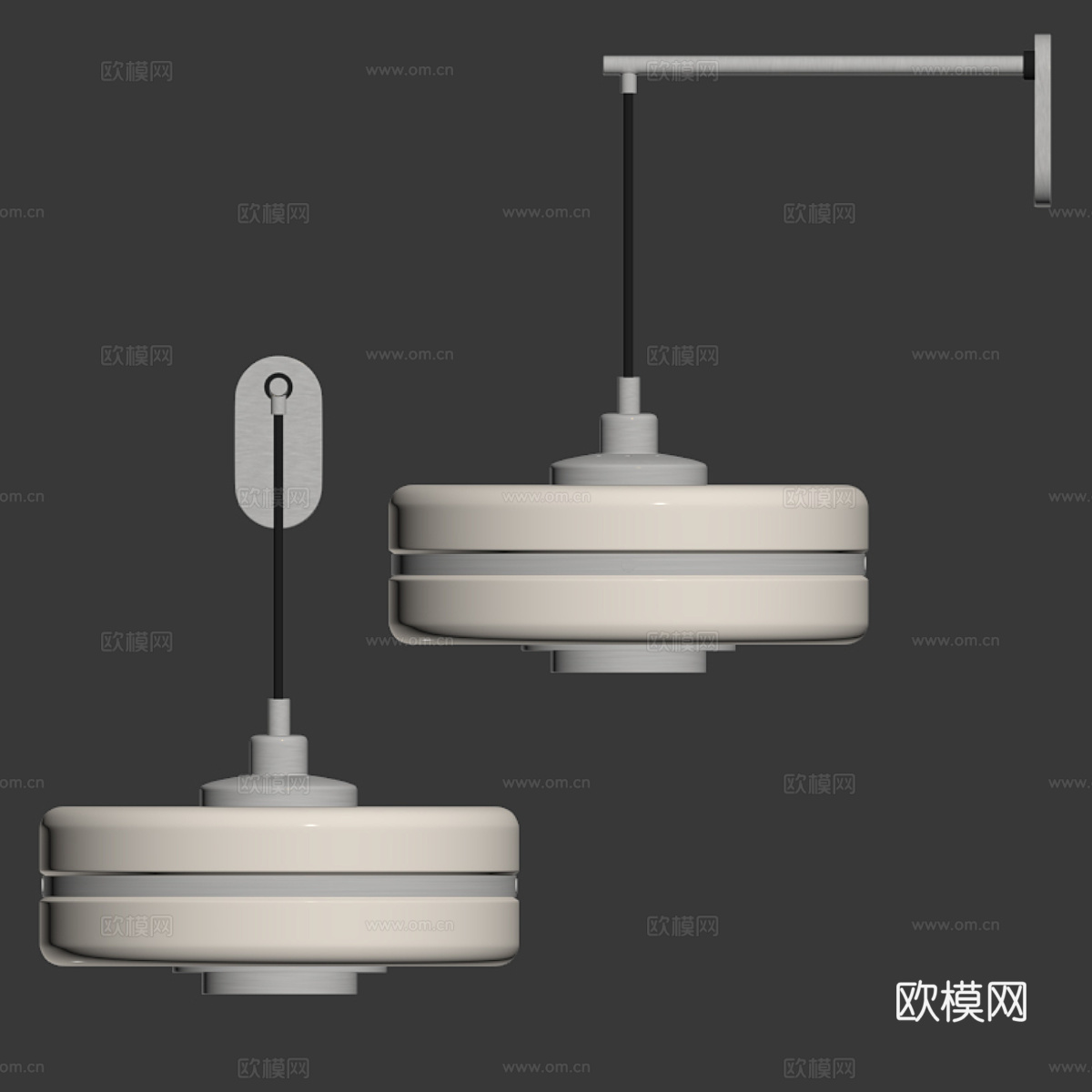 新中式轻奢金属玻璃吊线壁灯3d模型