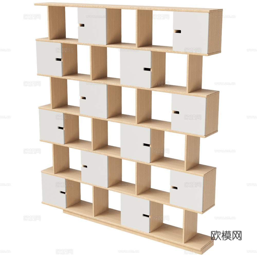 Radis 现代书架 展示架 装饰架 书柜 高柜 开放柜3d模型