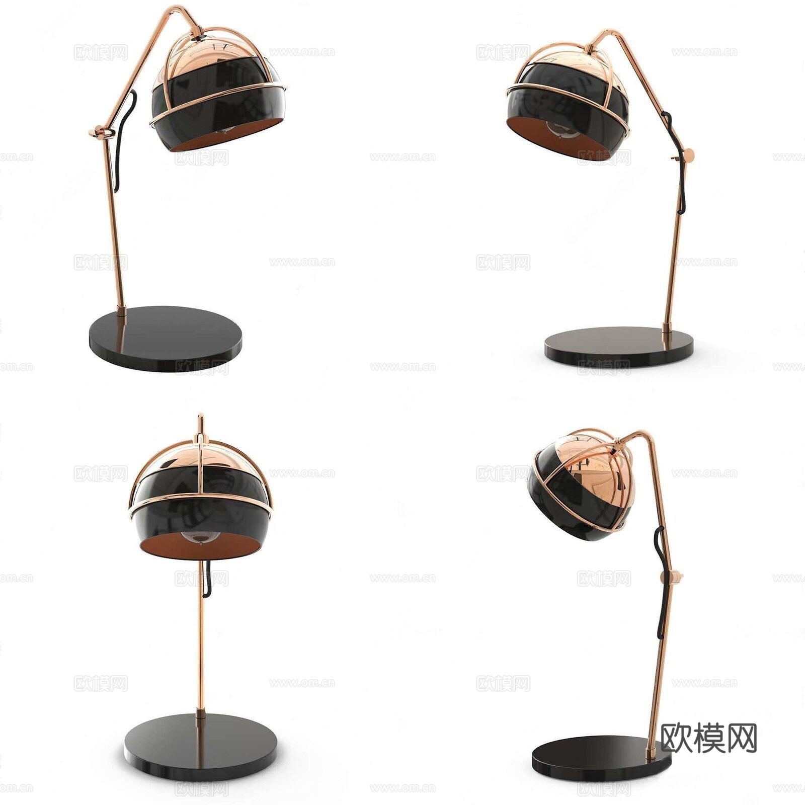 现代金属台灯su模型下载