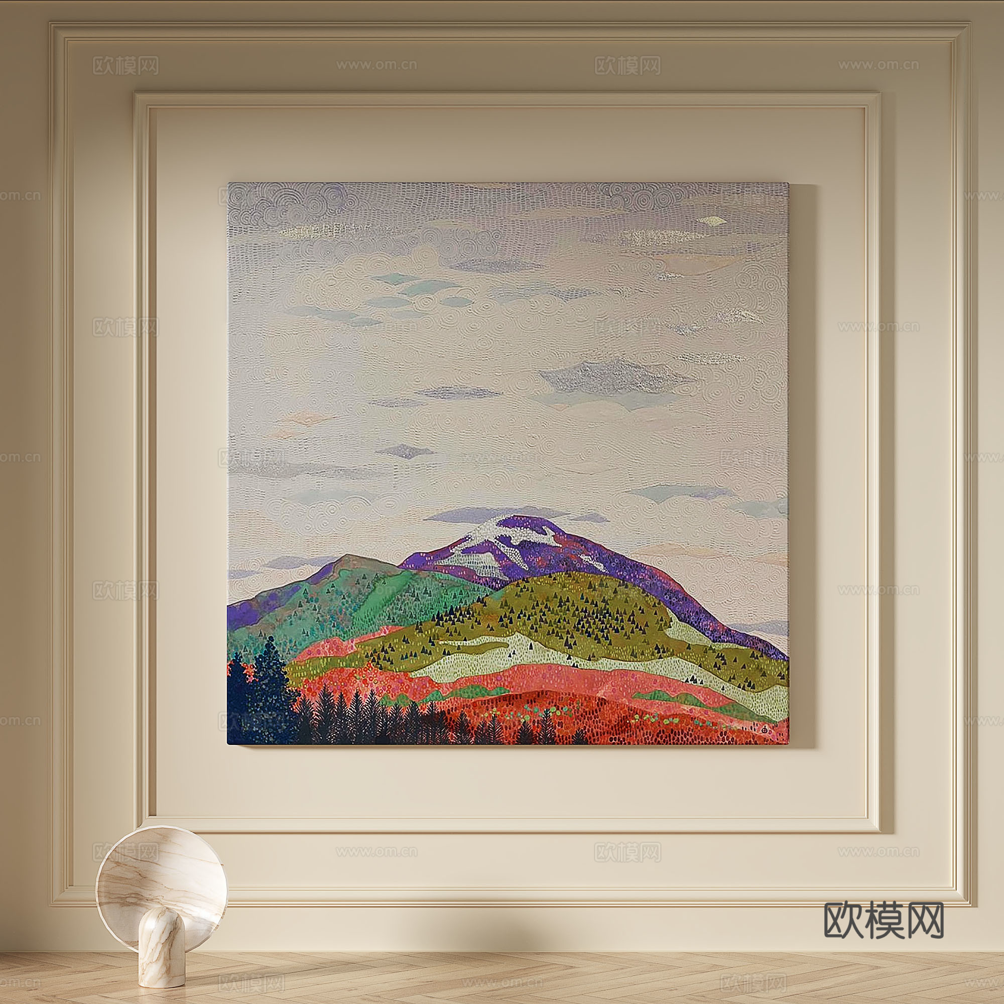 现代，奶油风，轻奢，侘寂，肌理，简约，抽象，装饰画3d模型