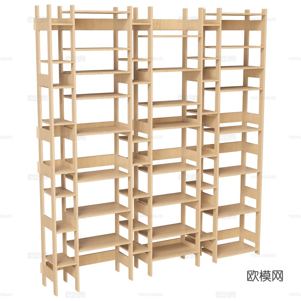 Radis 现代书架 展示架 装饰架 书柜 高柜 开放柜3d模型