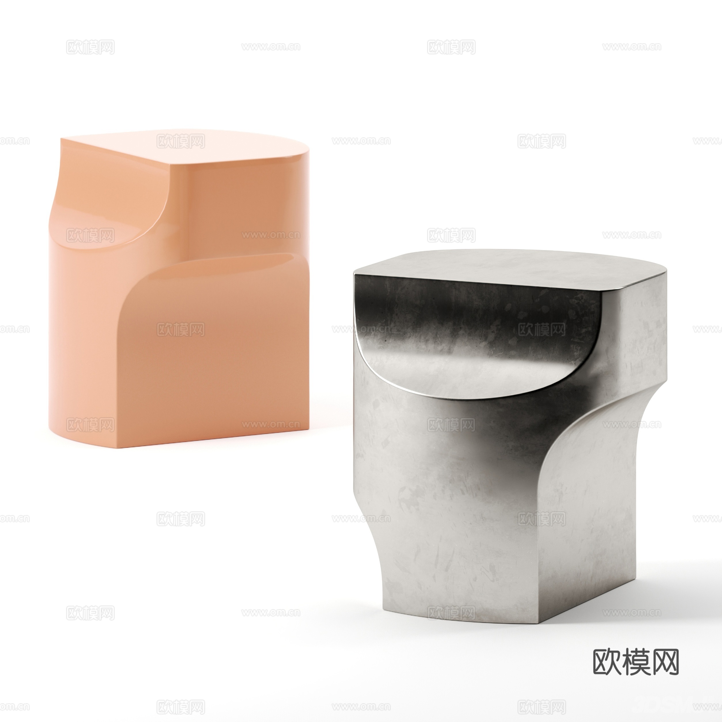 现代矮凳坐凳su模型下载