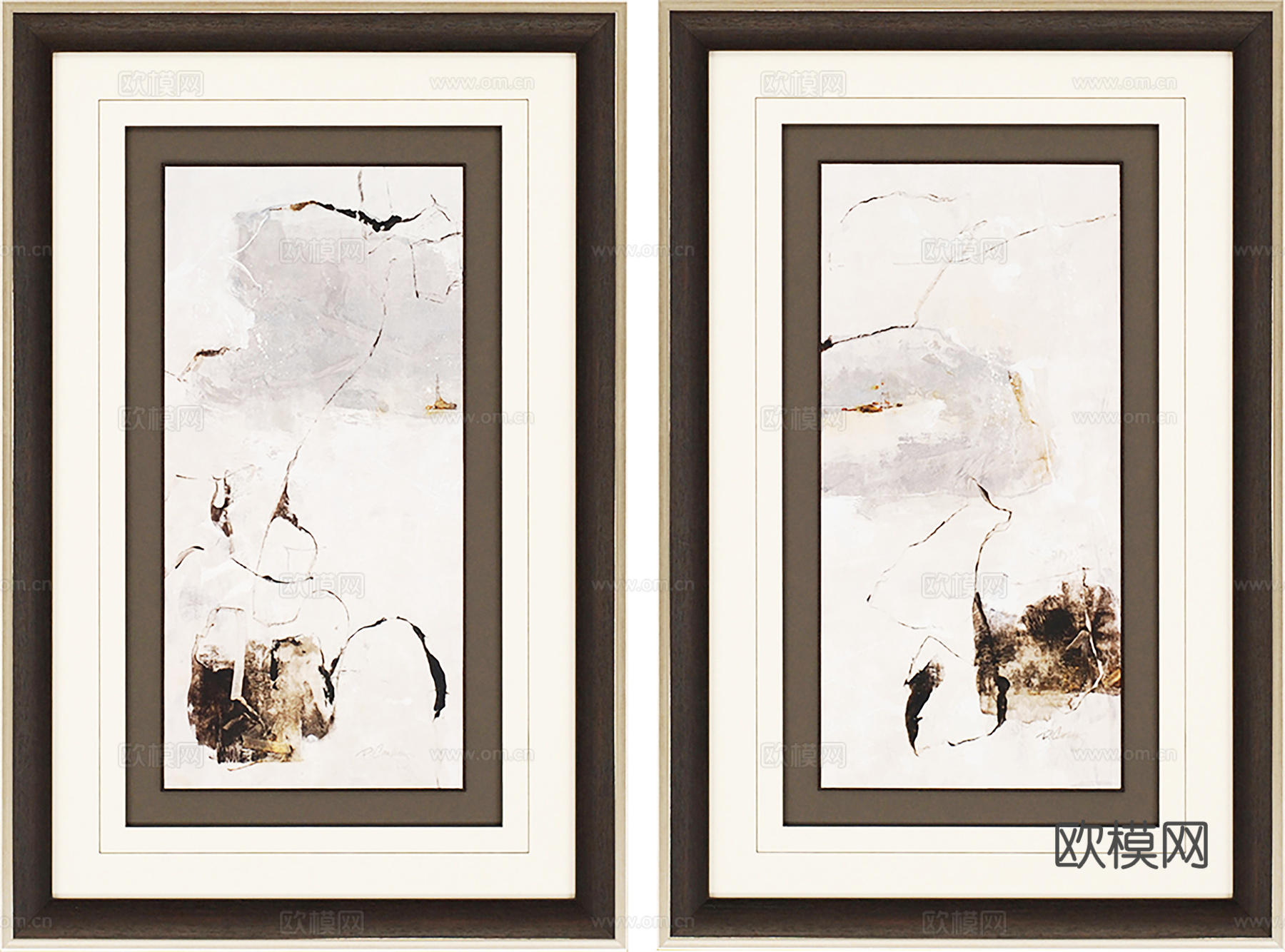 中古风挂画 装饰画 抽象画
