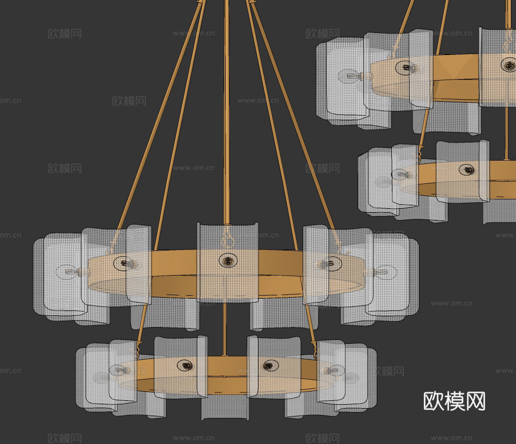 现代轻奢吊灯su模型下载