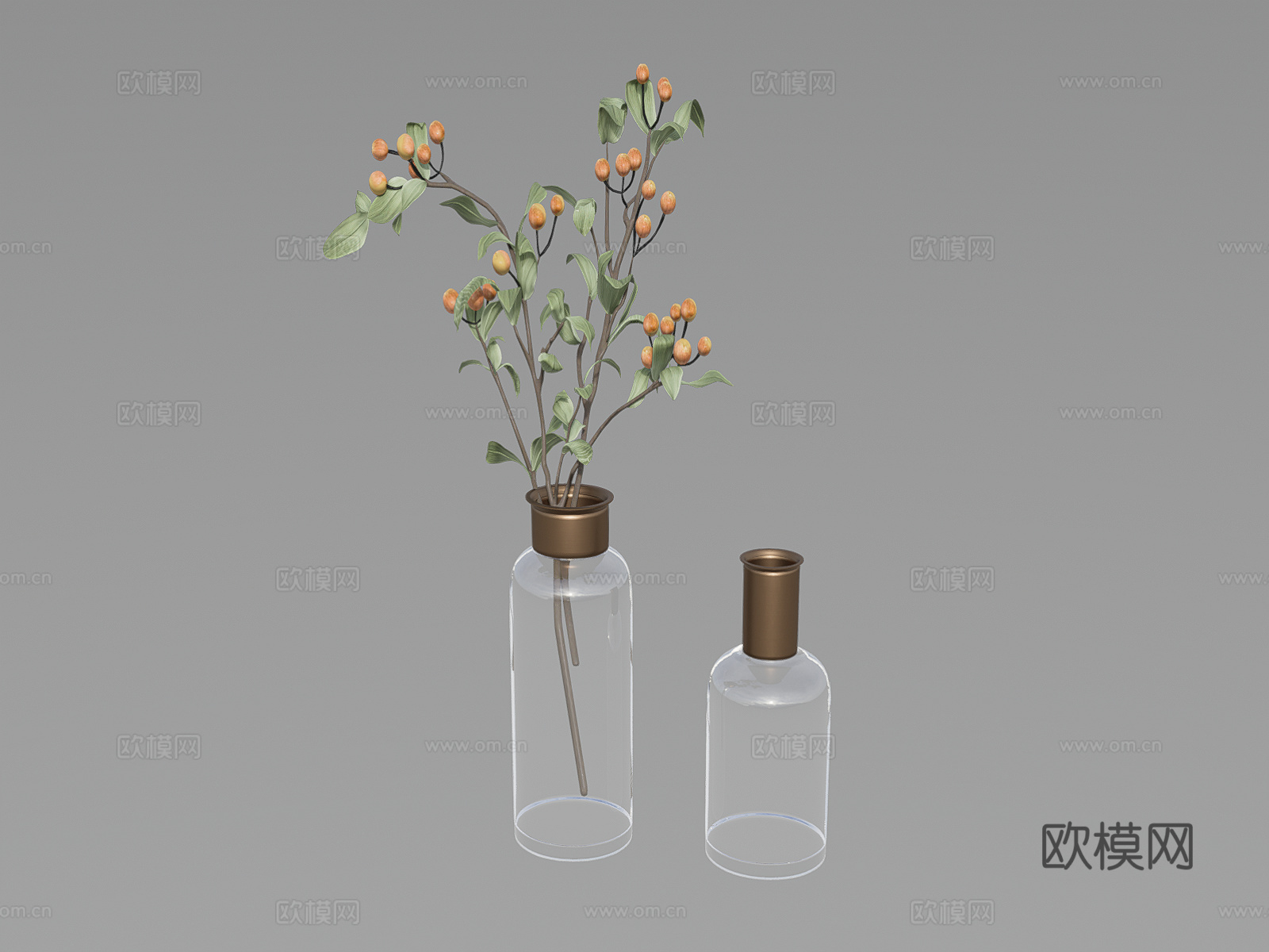 现代花瓶插花su模型下载