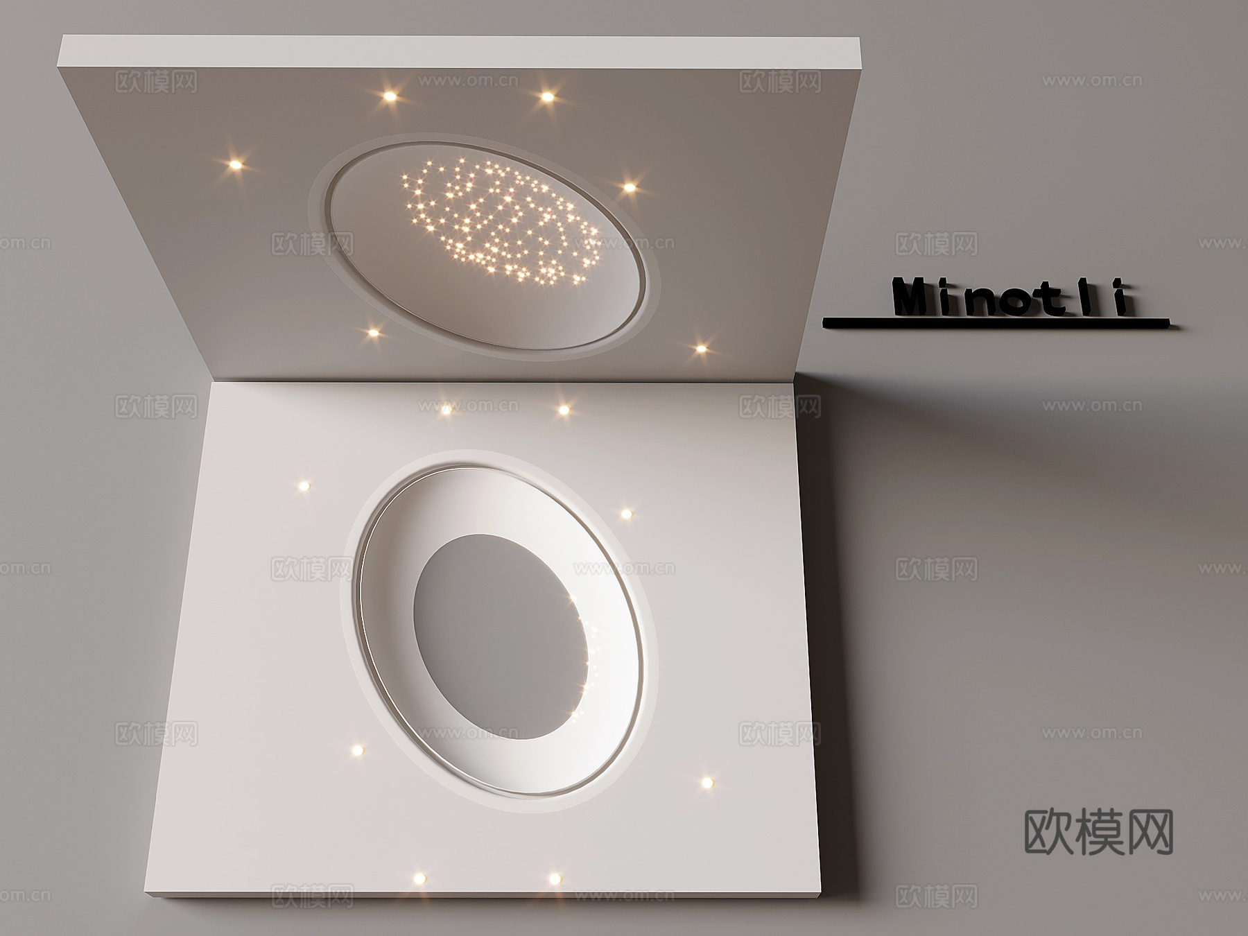现代天花吊顶3d模型