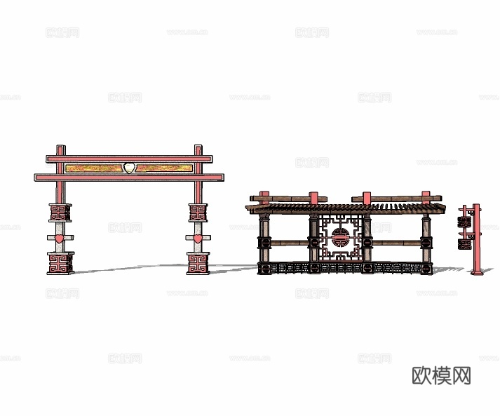 现代婚庆饰品美陈su模型下载