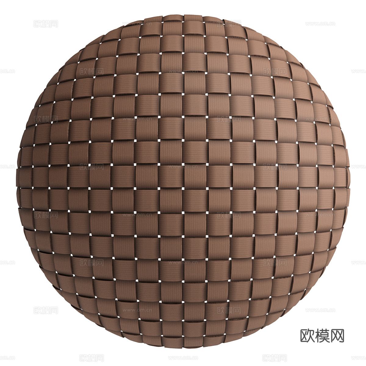 现代意式藤编柳条材质3d模型