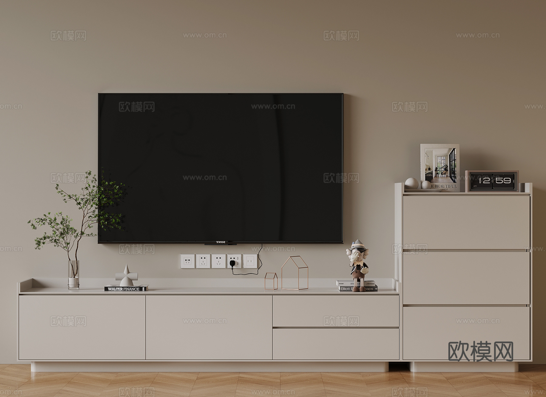 11现代电视柜3d模型