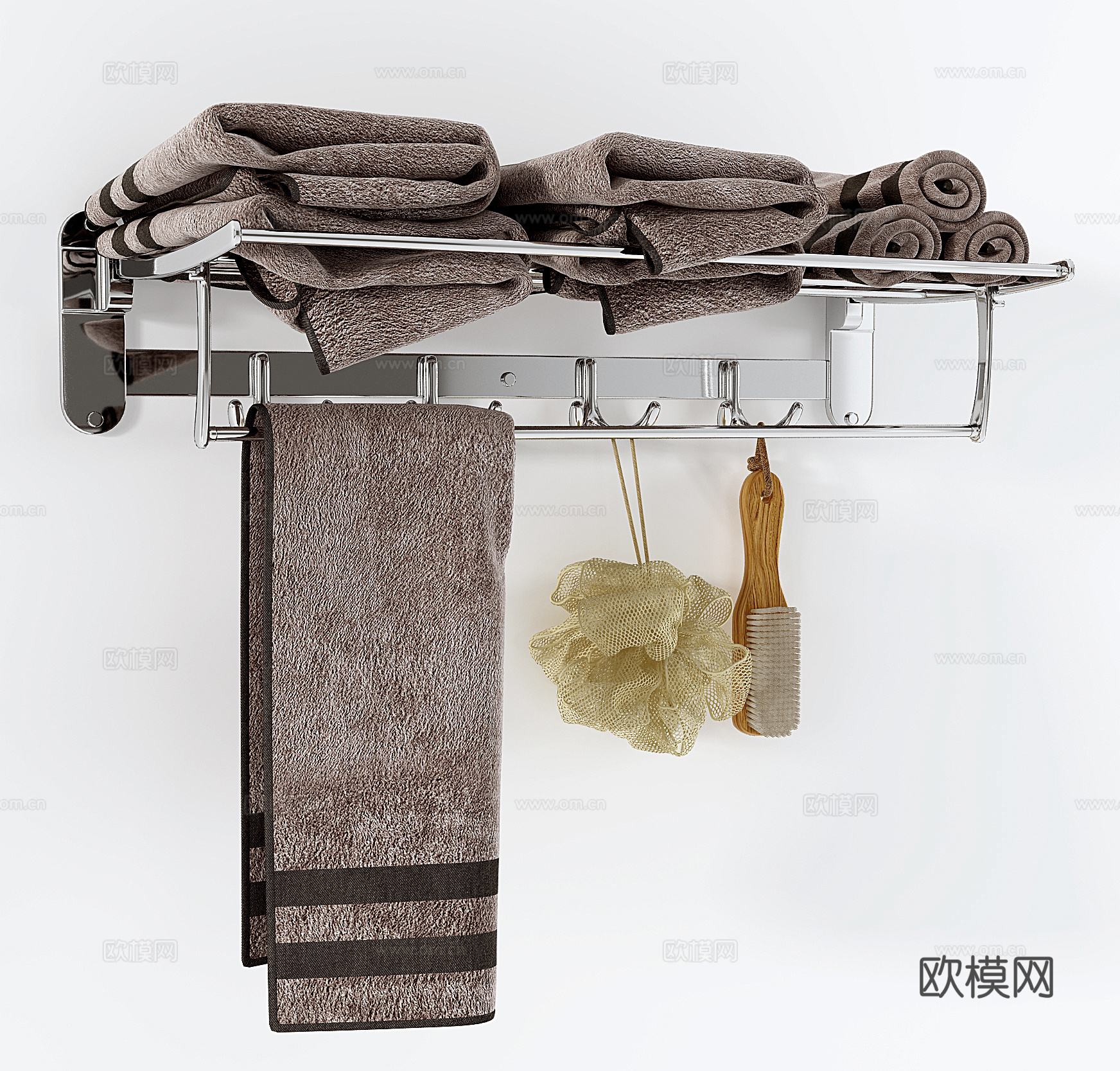 现代浴架毛巾卫浴用品su模型下载
