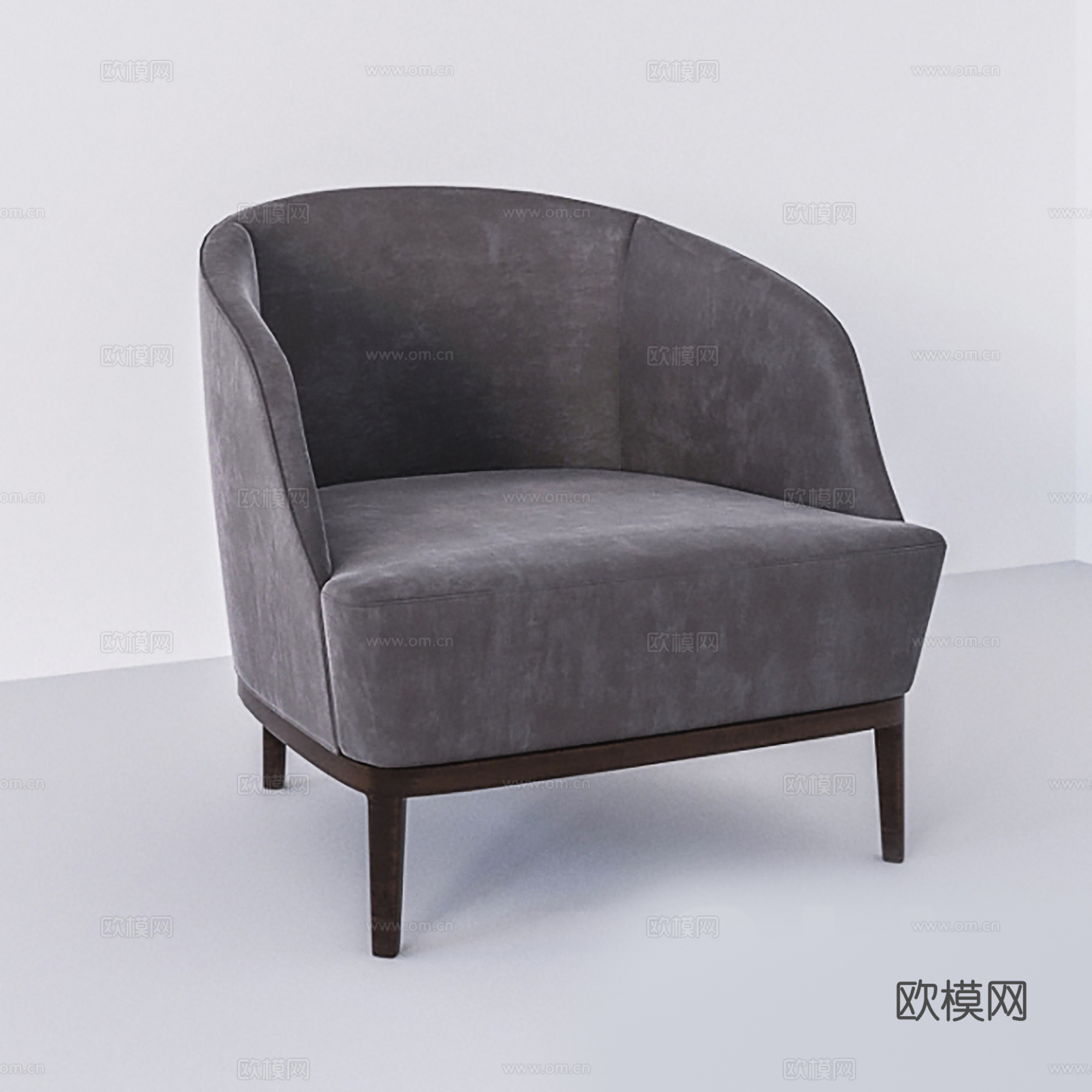 现代休闲椅 布椅 书椅  单椅3d模型
