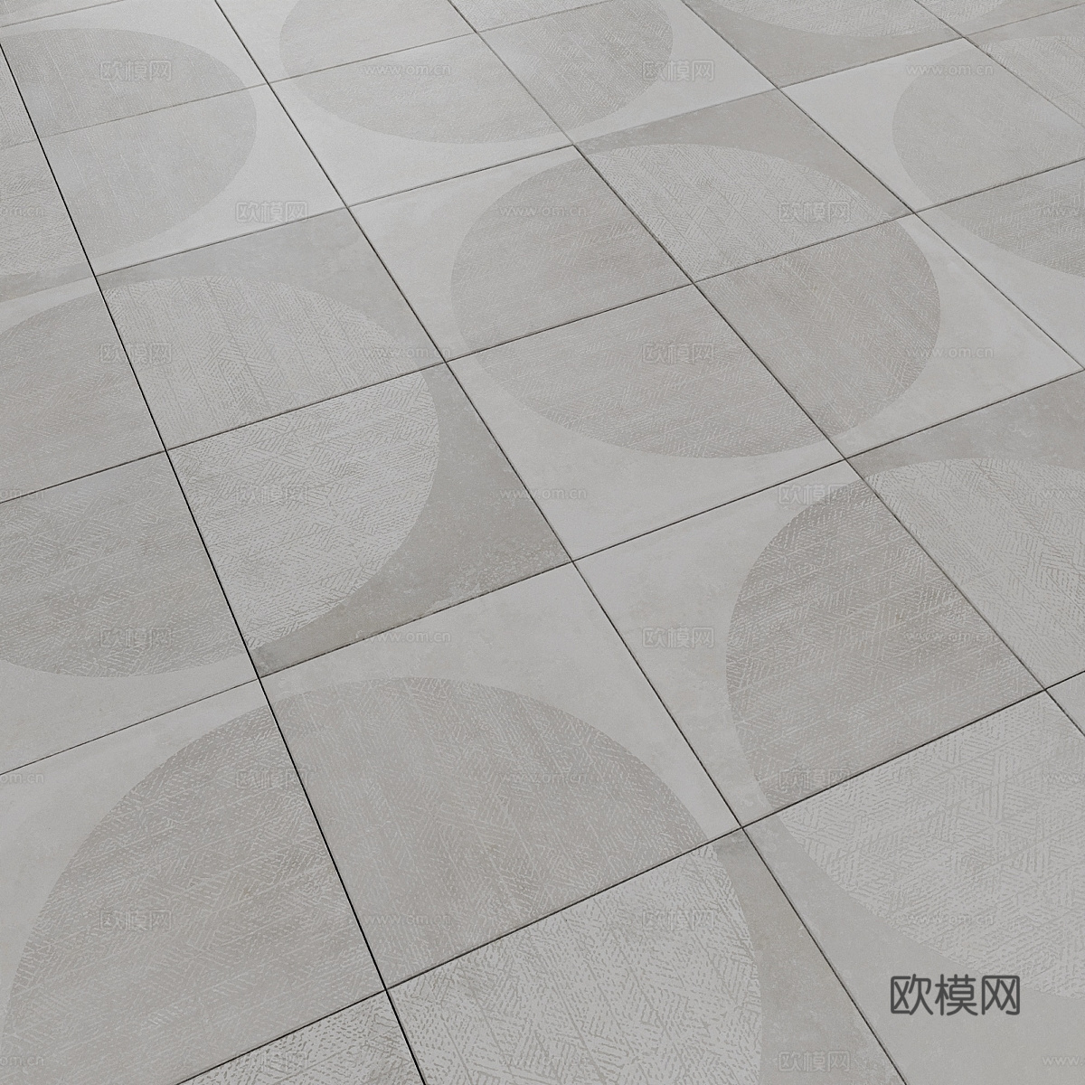 新中式瓷砖 花砖 仿古砖3d模型