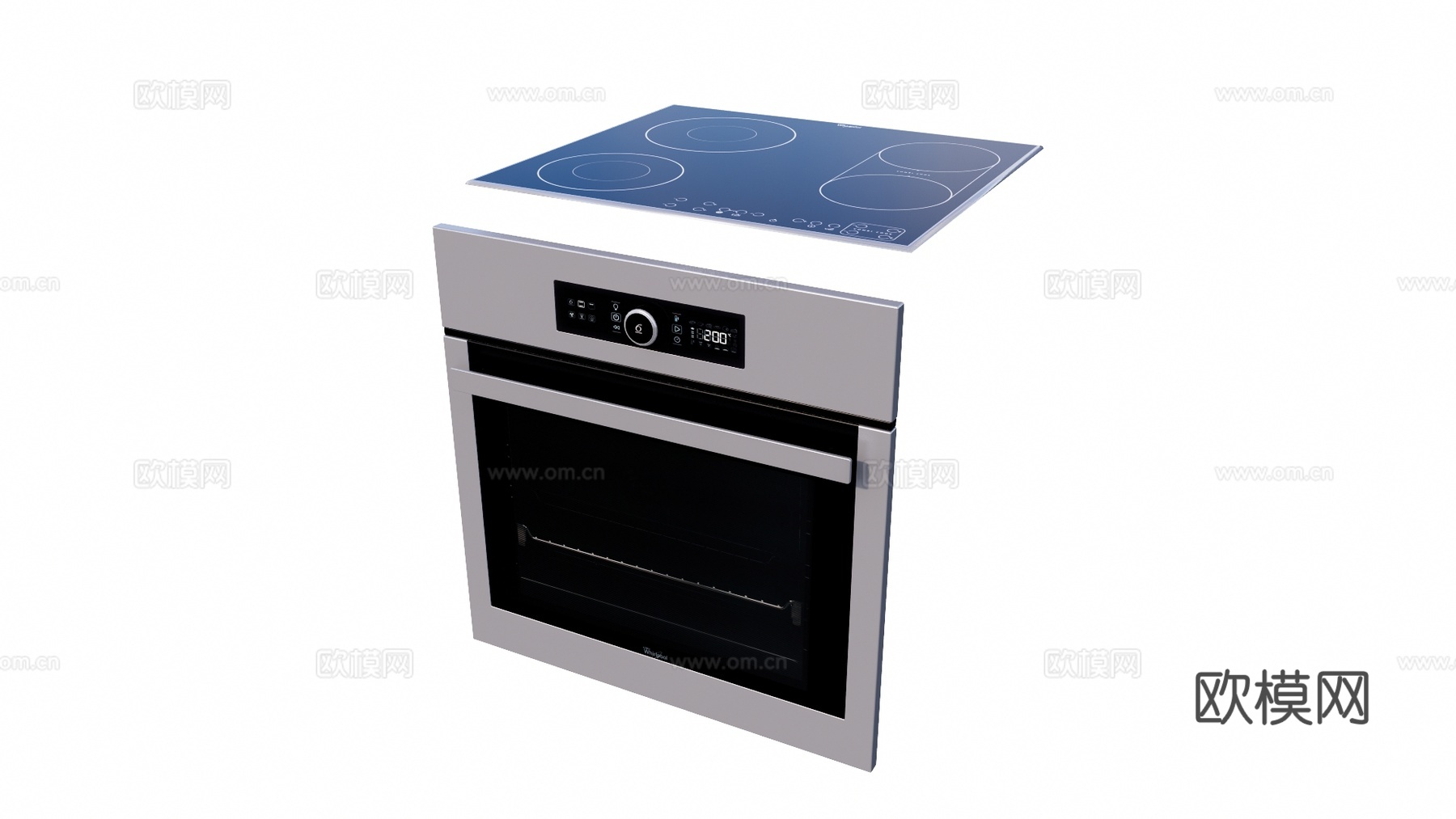现代灶台厨房器具su模型下载