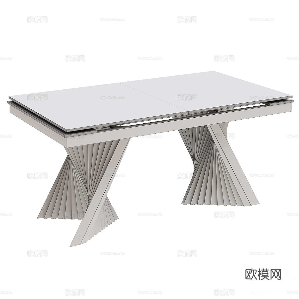 现代轻奢大理石餐桌3d模型