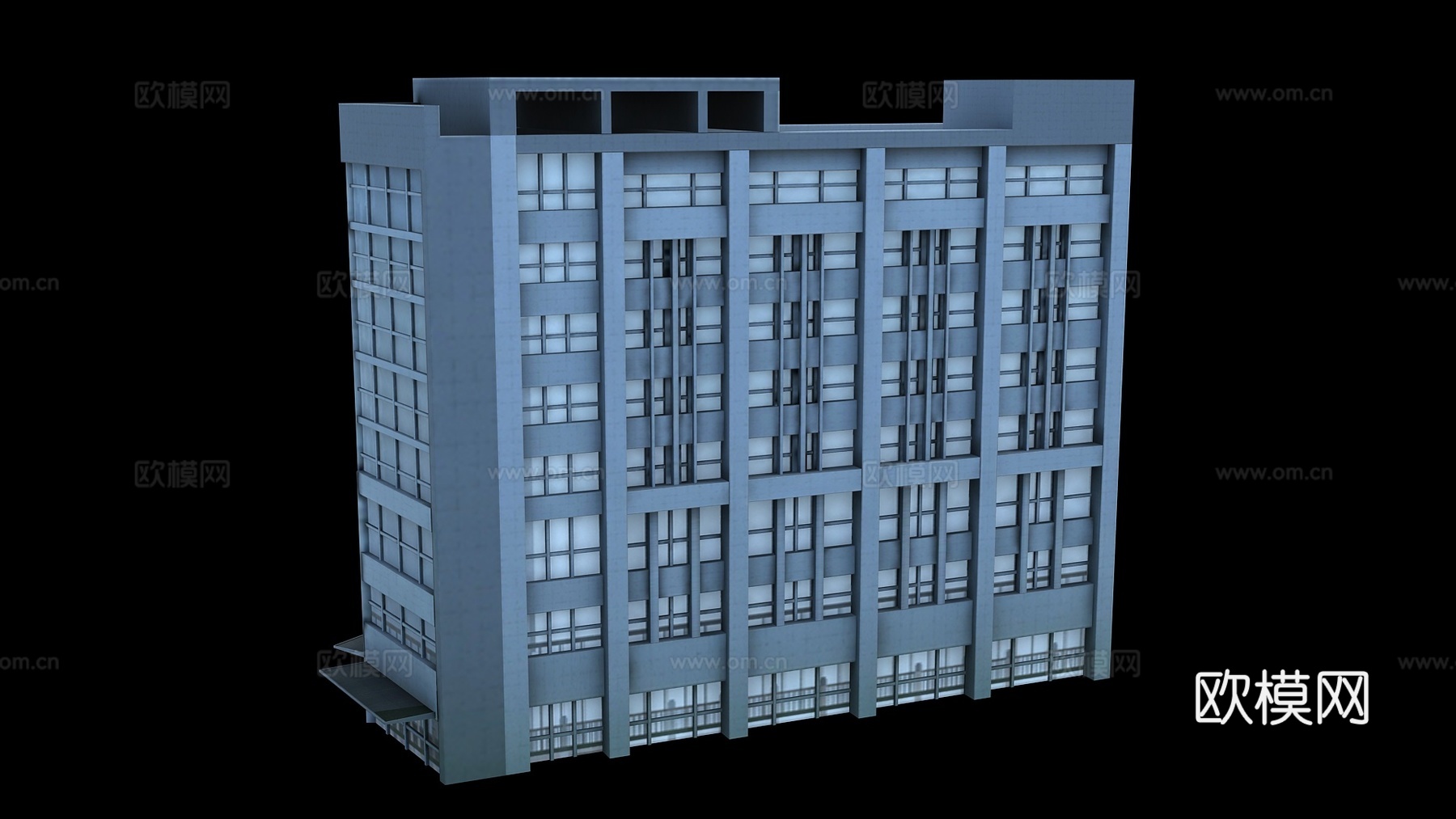现代办公楼建筑外观su模型下载