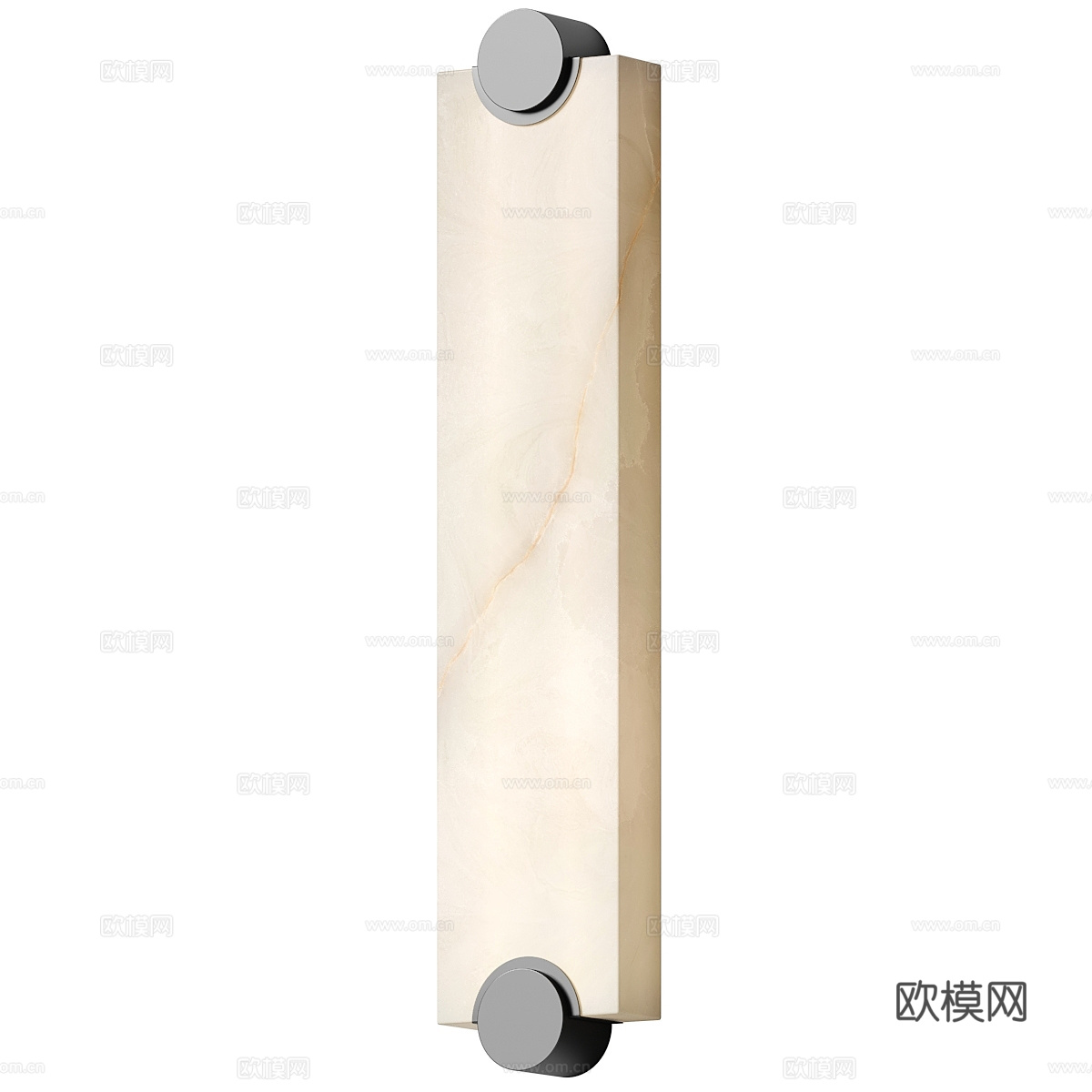 新中式轻奢透光石长条壁灯3d模型