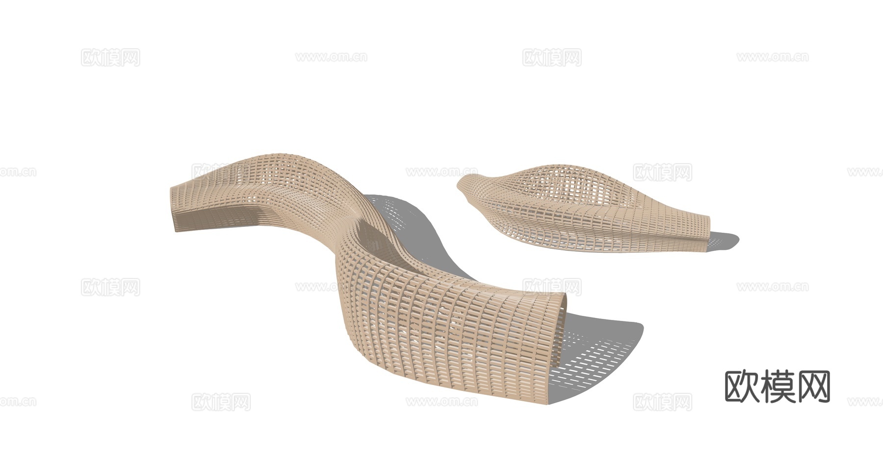 现代景观座椅su模型模型下载下载