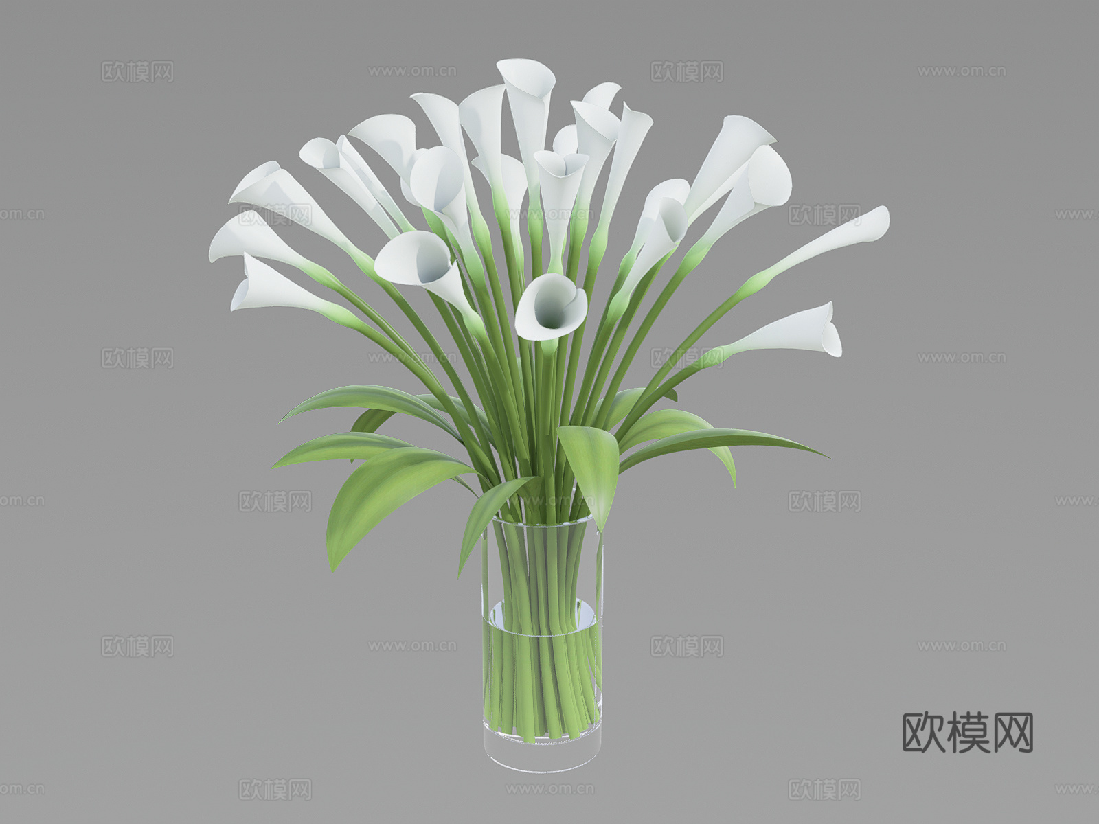 现代花瓶插花su模型下载