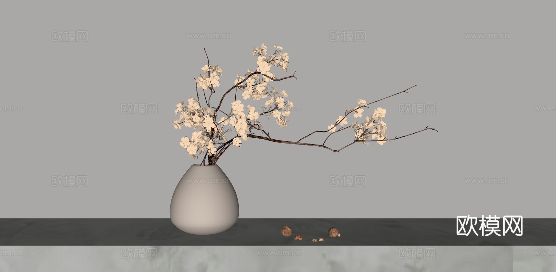 盆栽花瓶su模型