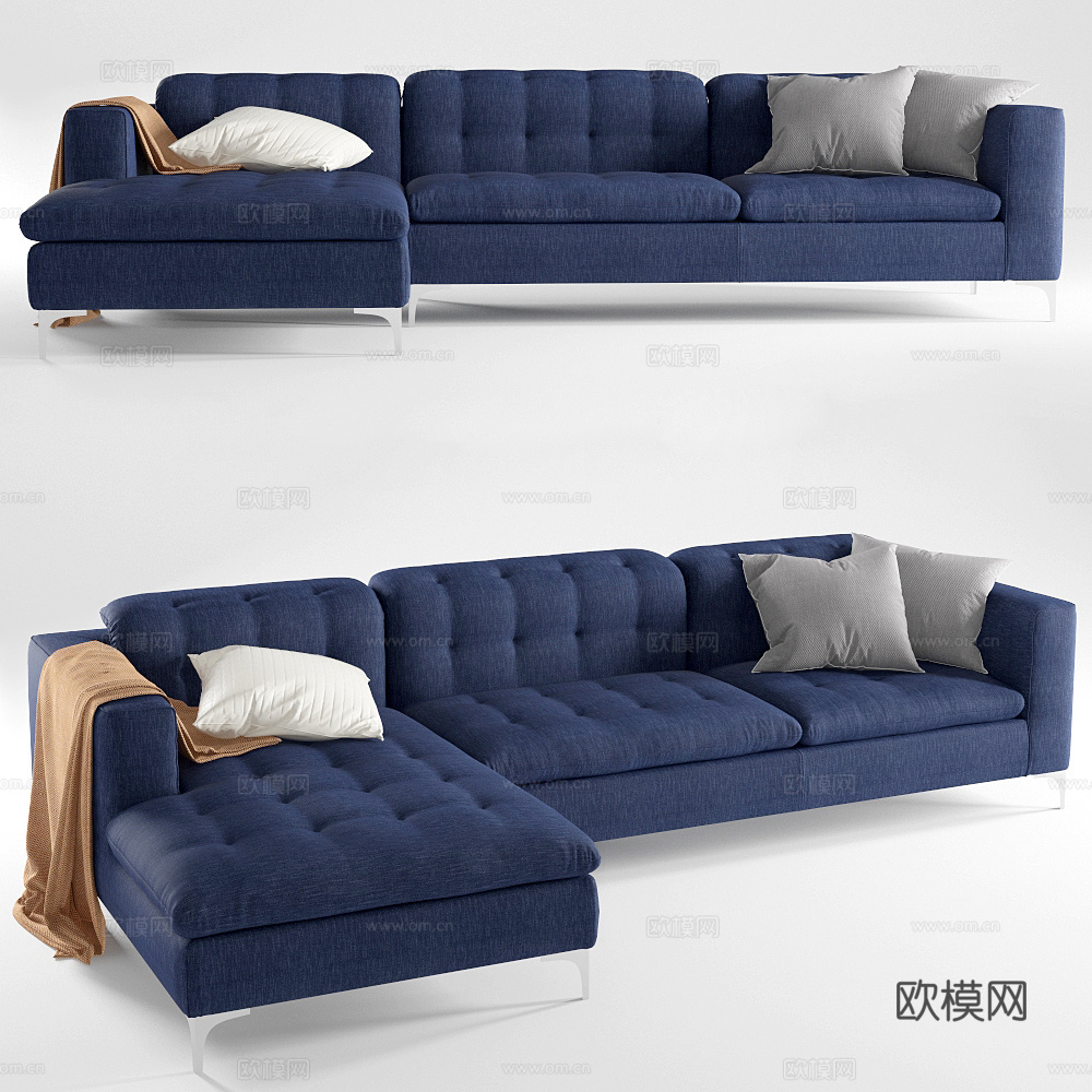转角沙发3d模型