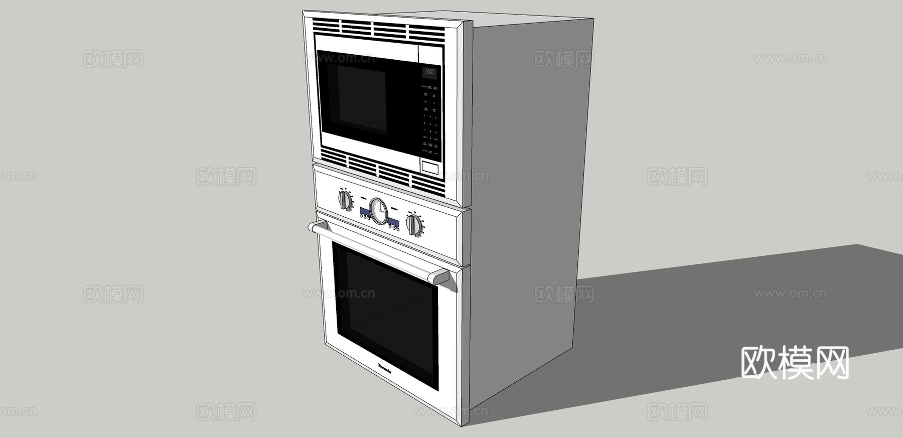 现代烤箱su模型下载