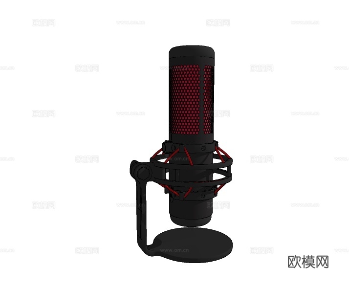 现代麦克风话筒su模型下载
