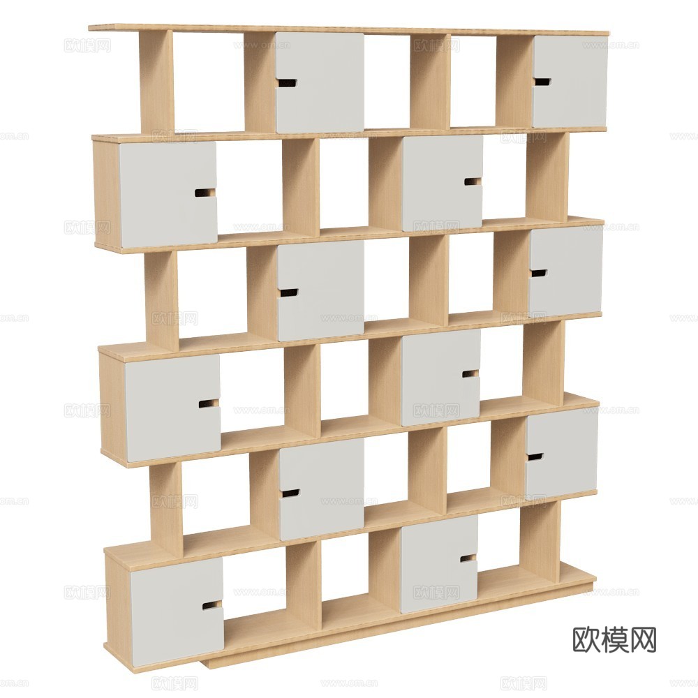 Radis 现代书架 展示架 装饰架 书柜 高柜 开放柜3d模型