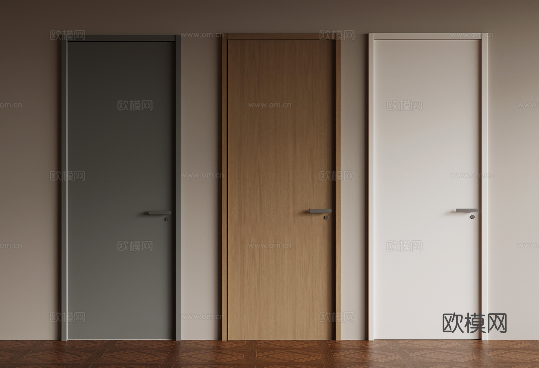 03单开门3d模型下载