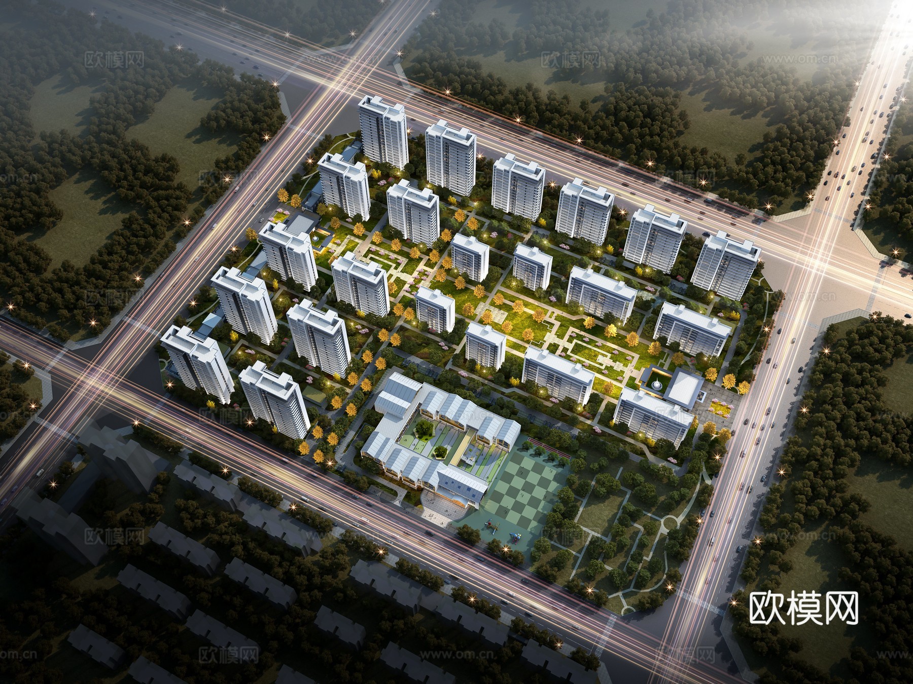 住宅鸟瞰3d模型