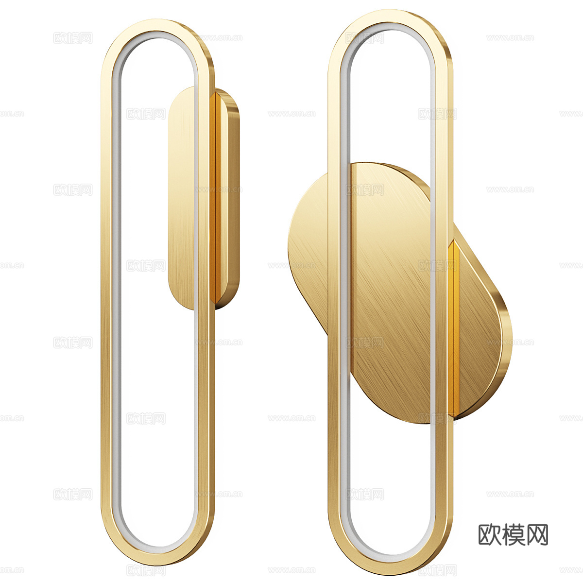 现代轻奢金属装饰壁灯3d模型