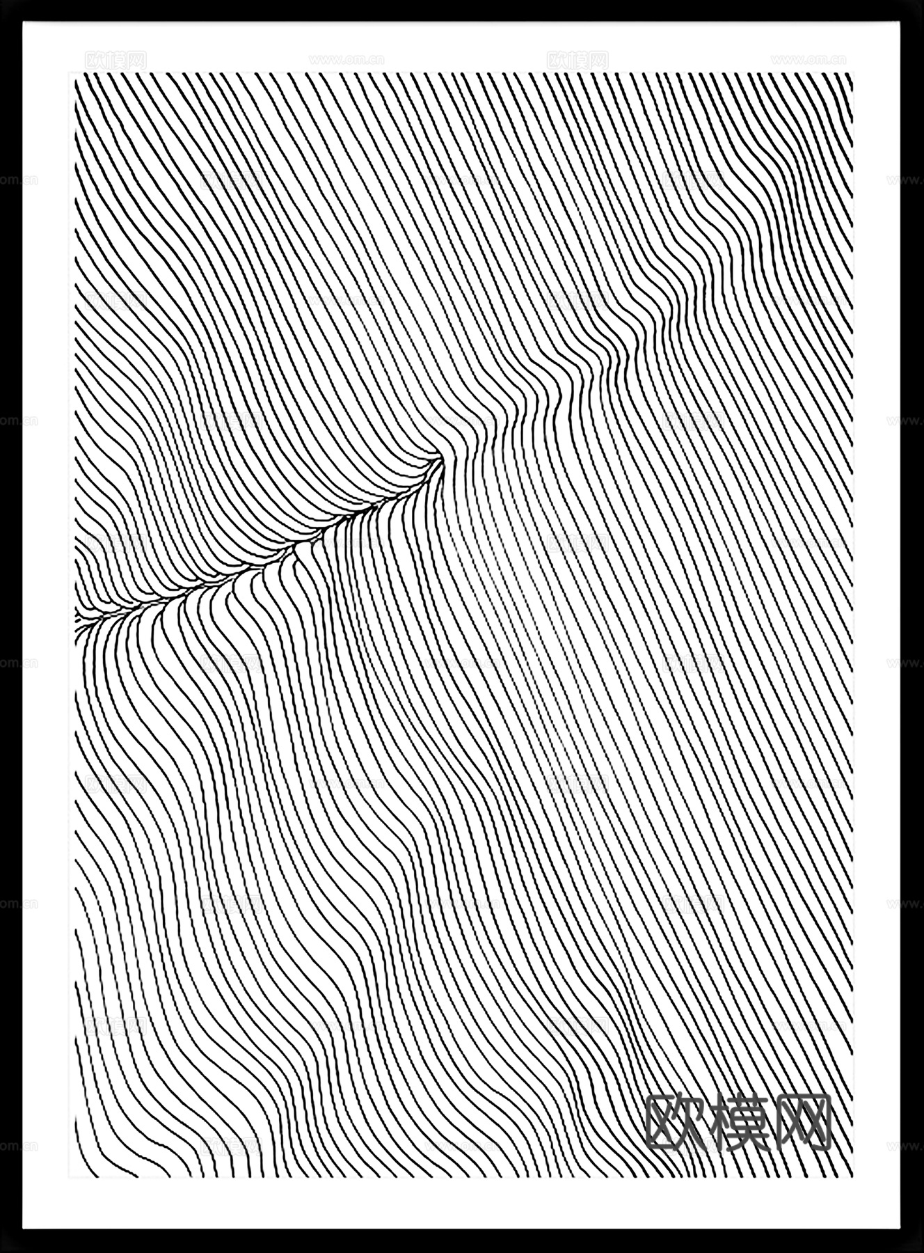 现代装饰画  简约挂画  黑白挂画